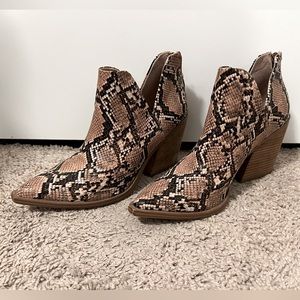 Steve Madden Snake Skin Booties